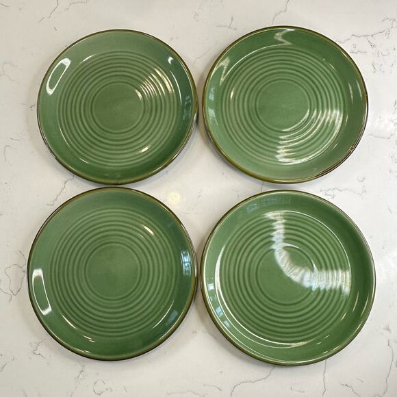 Jaclyn Smith Today Series Green Pattern Dinner Plates Set of 2 - Picture 5 of 10
